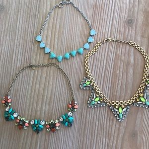 3 Stella & Dot statement chokers